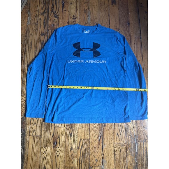 Men’s Large Under Armour Long Sleev T Shirt Blue - Picture 5 of 6